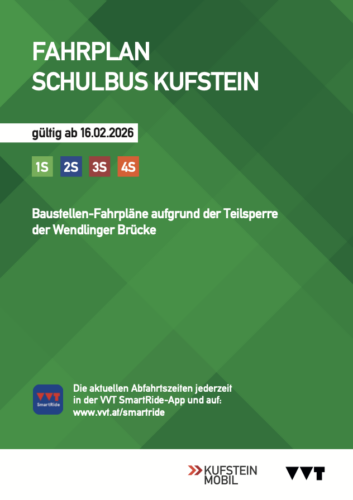 Fahrplanwechsel 16.02.2026 2 Fahrplanfolder Schulbus Vorschaubild Kufstein mobil