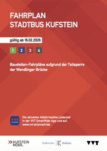 Fahrplanwechsel 16.02.2026 1 Fahrplanfolder Stadtbus Vorschaubild Kufstein mobil